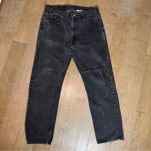 Vintage Orange Tab 505 Levi's Black Straight Leg 1995